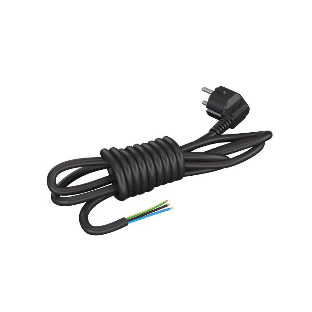 EAE 1075775 Fişli Besleme Kablosu 2 Metre 3x1,5 mm² Siyah
