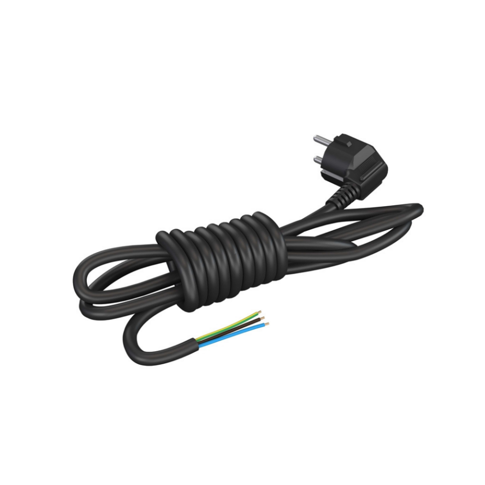 EAE 1073625 Fişli Besleme Kablosu 3 Metre 3x1,5 mm² Siyah