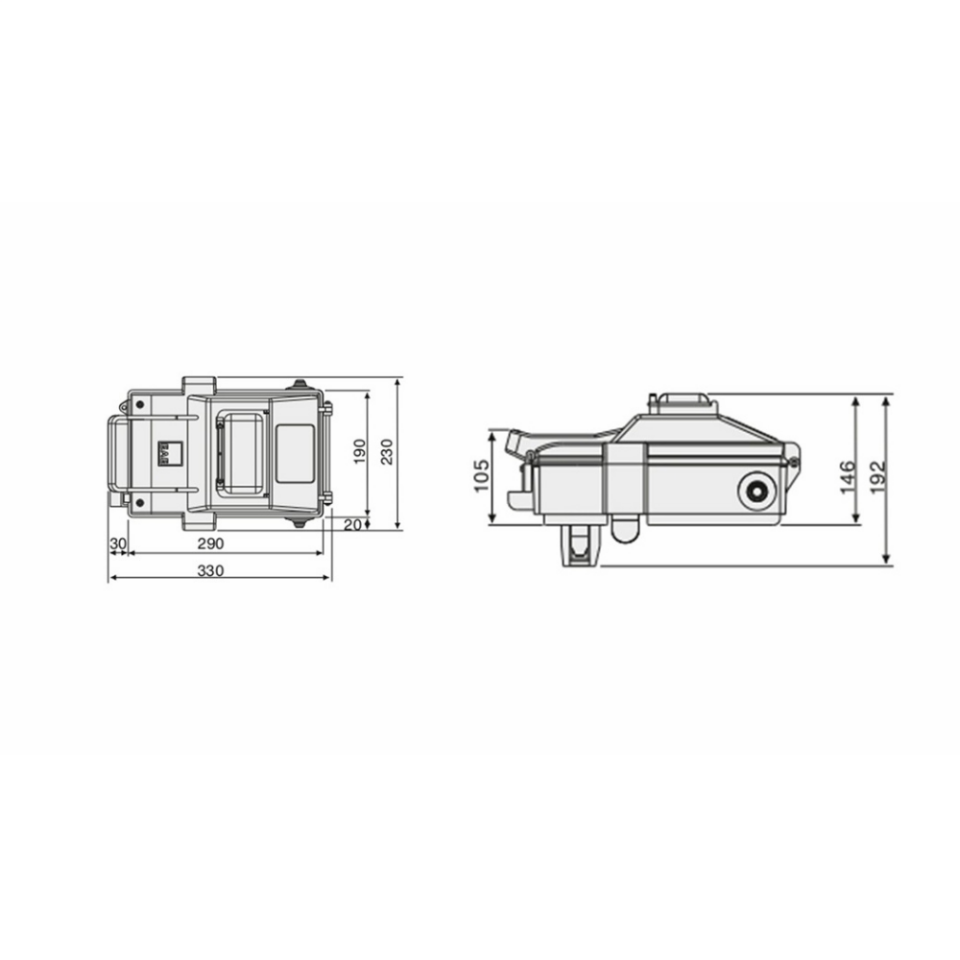 EAE 3030310 KOP 0851-B1-80 A Plug In Çıkış Kutusu-Boş-Açılabilir Pencere-5W
