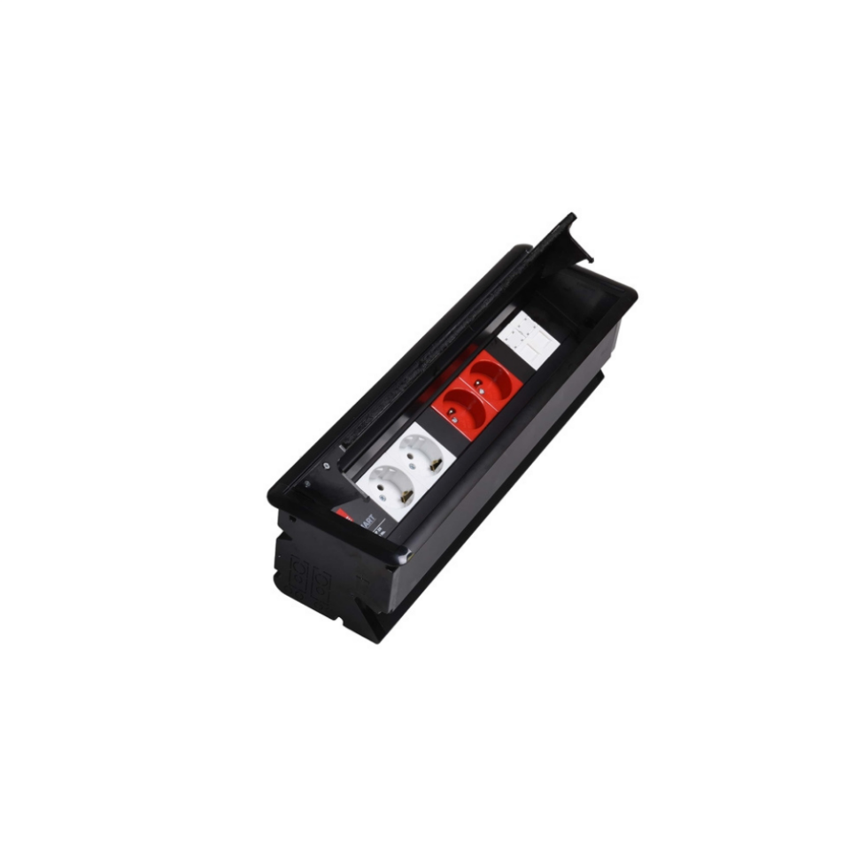 EAE 3178183  SM-IN Gömme Tip Siyah Bürotik Priz Bloğu