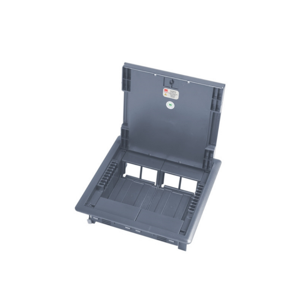 EAE 3122702 DK-MX 1 GRİ Modüler Çıkış (Priz) Kutusu - 16 Modül, Yükseltilmiş Döşeme Alt, Komple