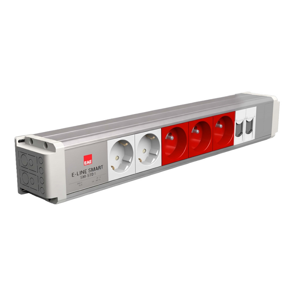 EAE 3404720 SM-STD Masaüstü Priz Bloğu, 2 Şebeke, 3 UPS, 2 Data