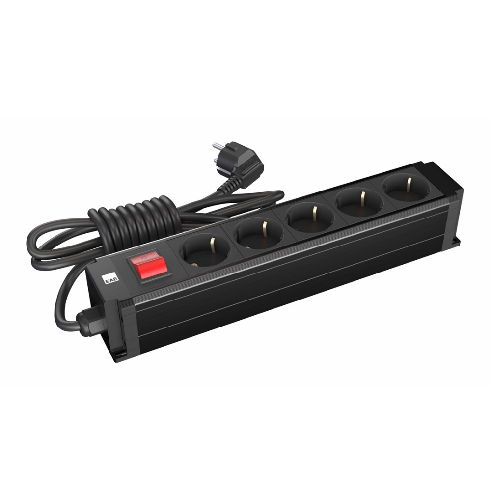 EAE 3409144 5 li Grup Priz Butonlu Siyah (STDK-S5B)