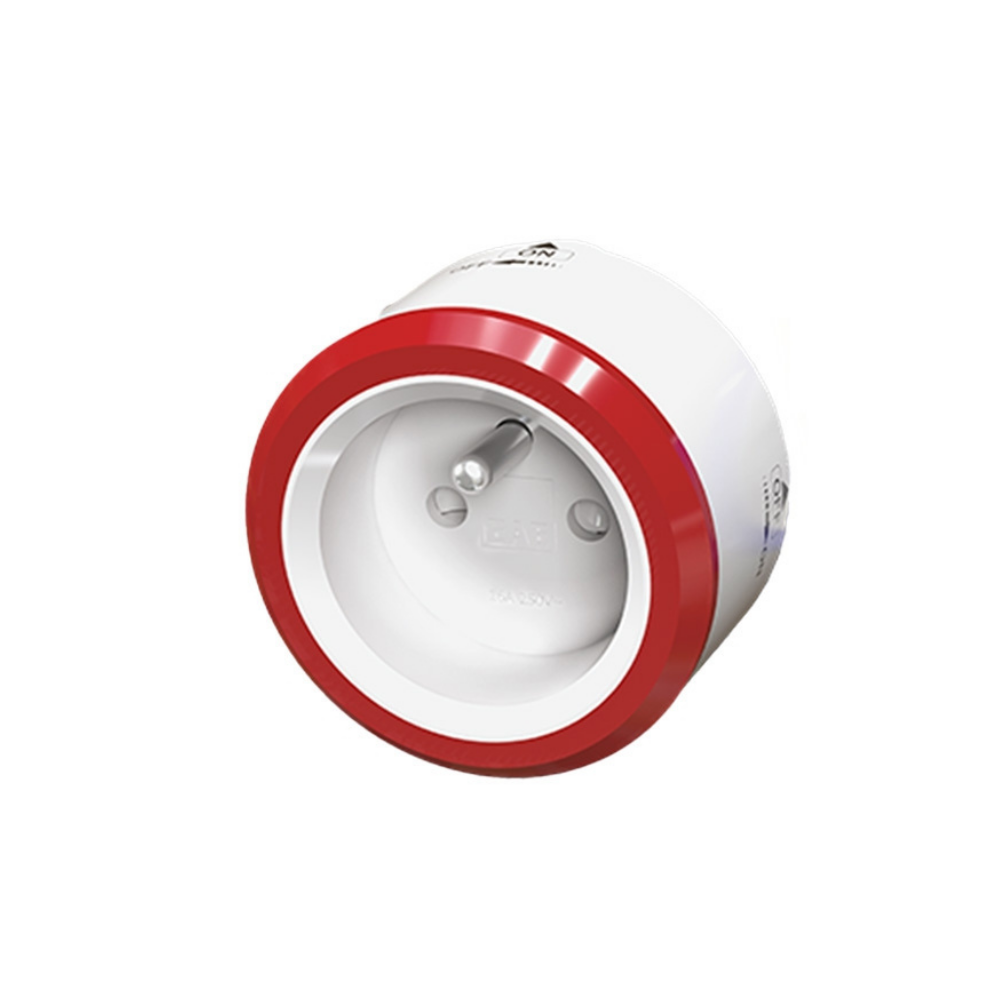 EAE 3117180 FL 16A - UPS Priz - Beyaz/Kırmızı Çerçeve (Sigortalı)