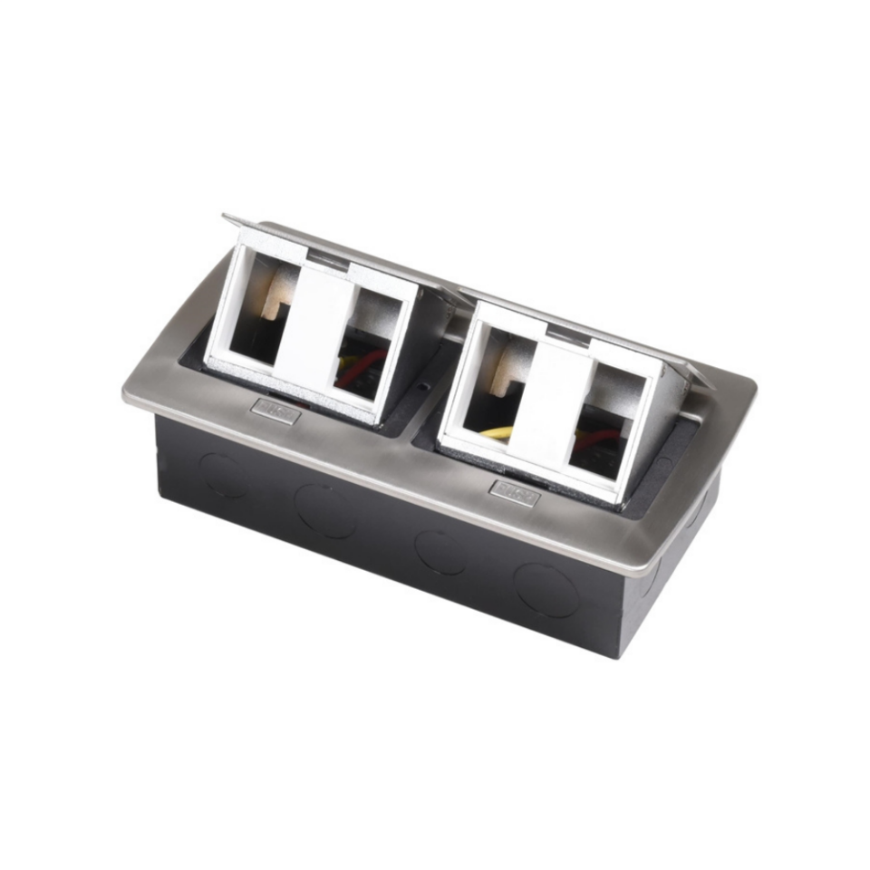 EAE 1022599  P-BOX Pop-up Priz Kutusu 6 Modül IP40 - Paslanmaz Çelik